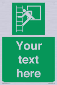 Custom Emergency Escape Ladder Sign